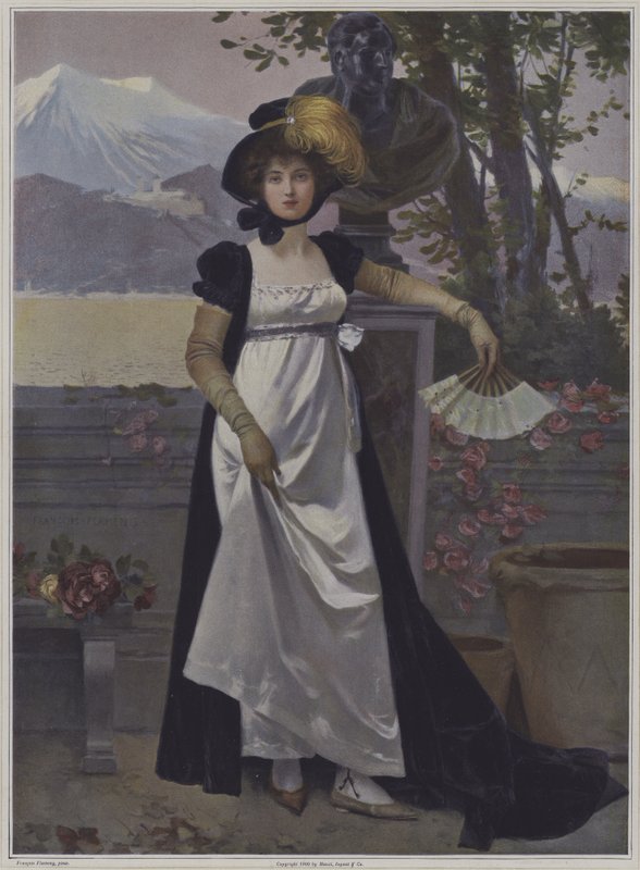 Ritratto di una donna da after Francois Flameng