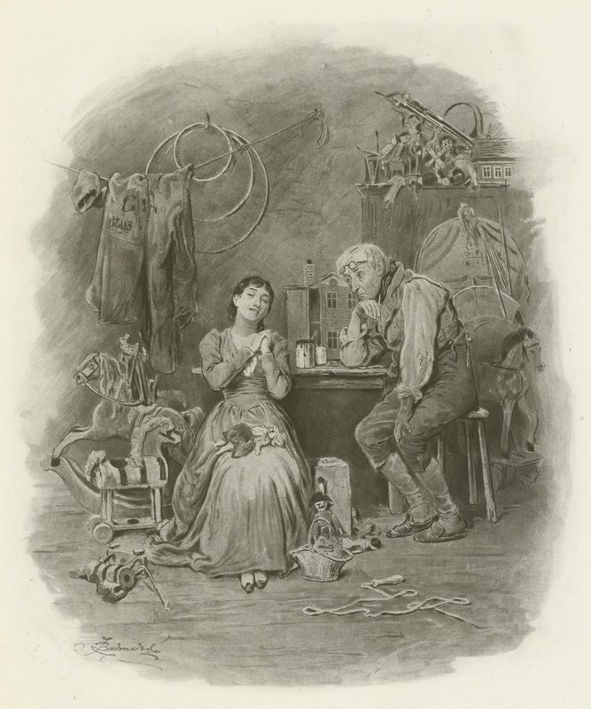 Caleb Plummer e sua figlia cieca da after Frederick Barnard