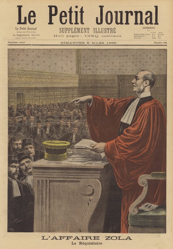 Il processo per diffamazione di Emile Zola da after Henri Meyer
