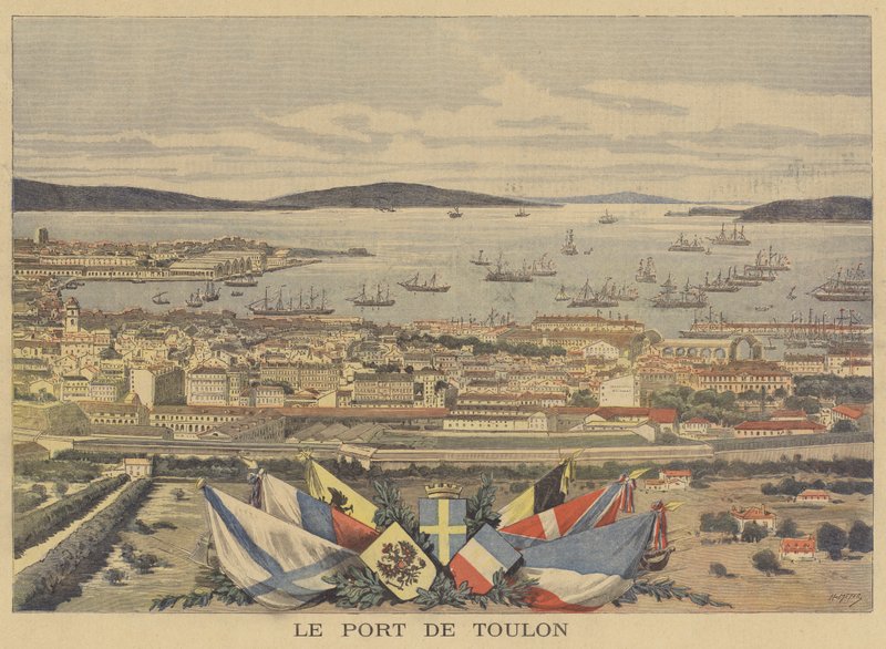 Il porto di Tolone da after Henri Meyer