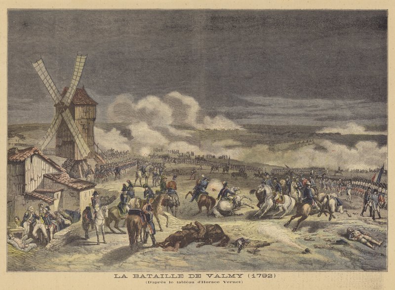 La battaglia di Valmy (1792) da after Horace Vernet