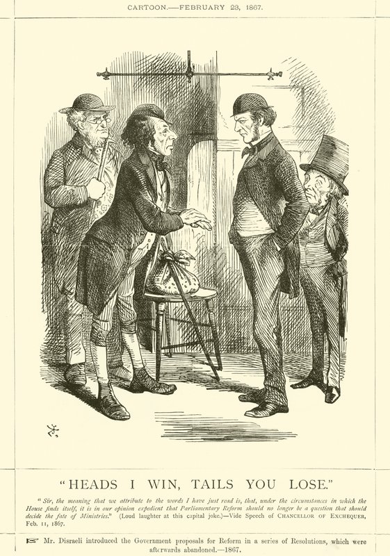 Testa vinco, Croce perdi da after John Tenniel