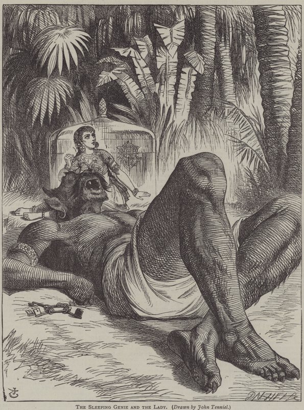 Il genio addormentato e la signora da after John Tenniel