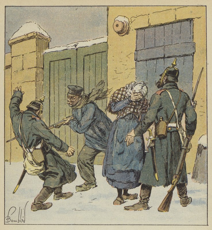 Brutalità prussiane a Beaugency da after Louis Charles Bombled