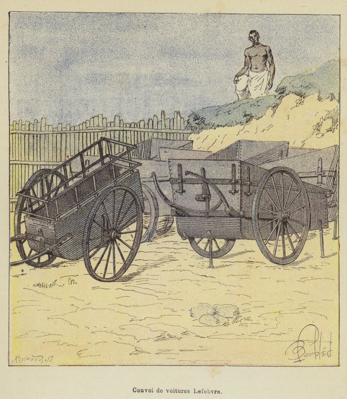 Convoglio di carrozze Lefebvre da after Louis Charles Bombled
