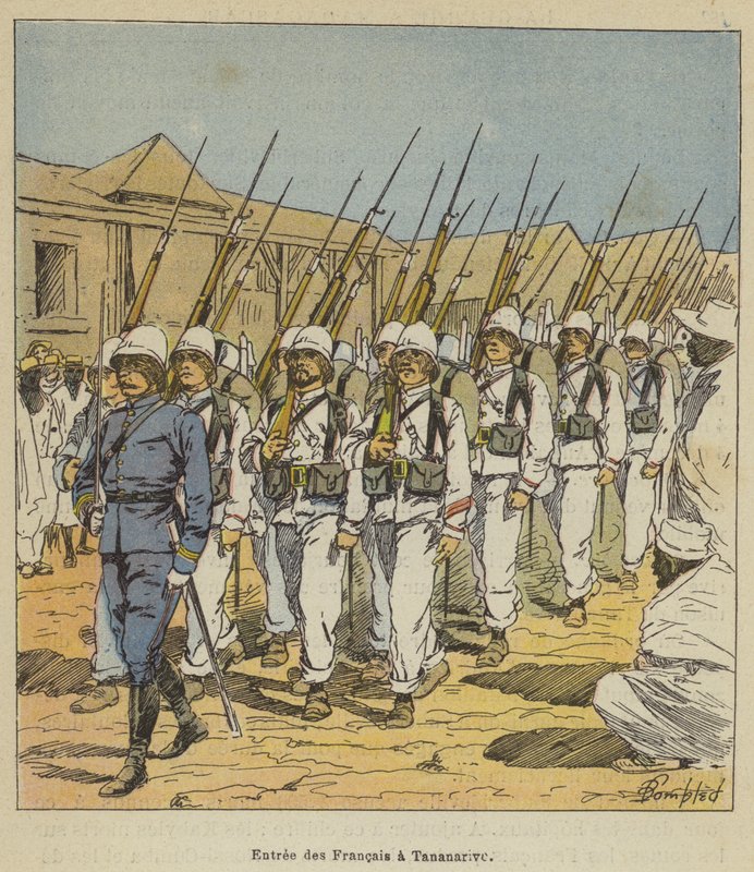 Ingresso dei francesi a Tananarive da after Louis Charles Bombled