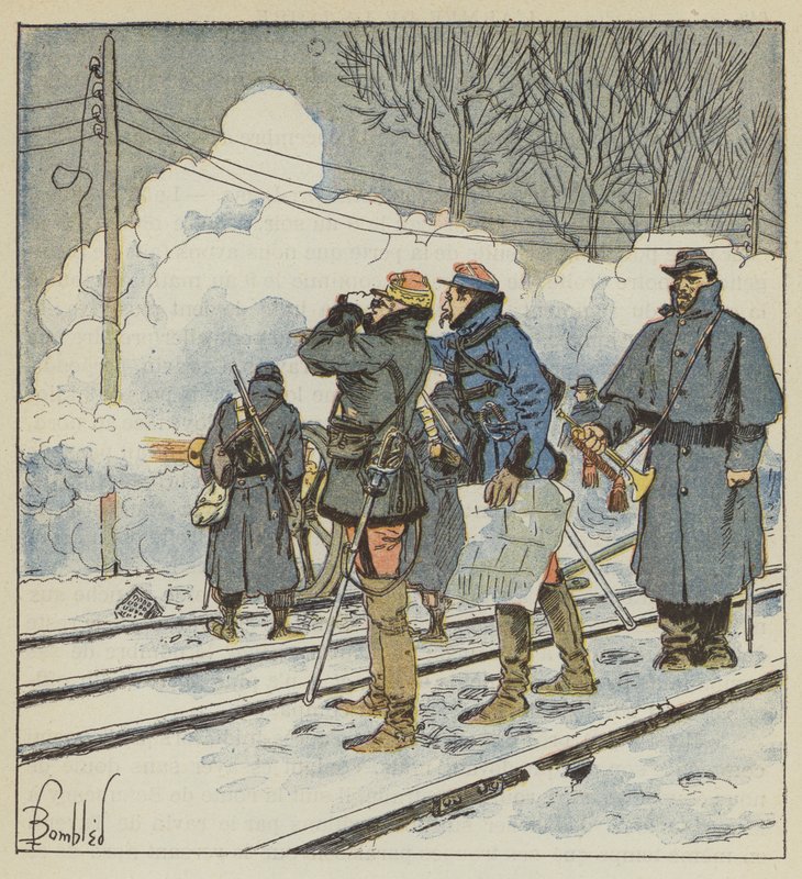 Le mitragliatrici del generale Tripart da after Louis Charles Bombled