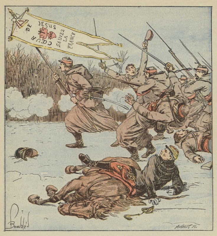 Gli zuavi pontifici attaccano Loigny da after Louis Charles Bombled