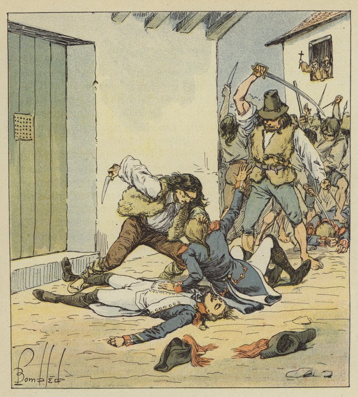 Massacro dei francesi a Verona da after Louis Charles Bombled