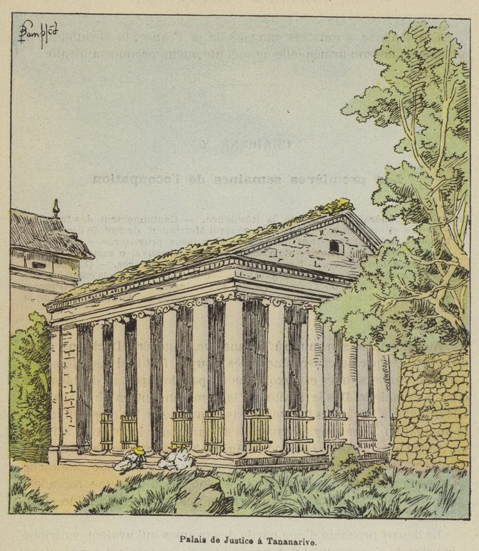 Palazzo di Giustizia a Tananarive da after Louis Charles Bombled