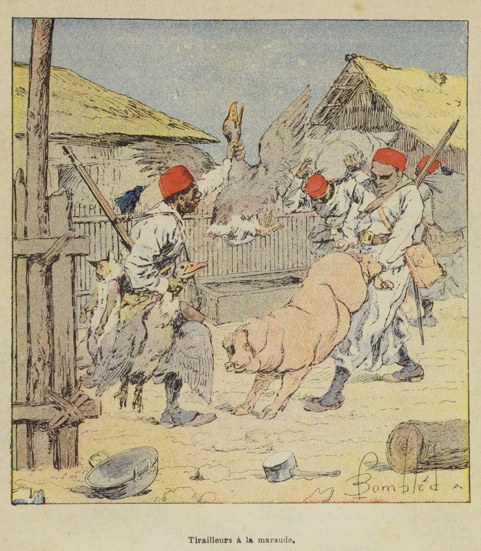 Tiratori in saccheggio da after Louis Charles Bombled