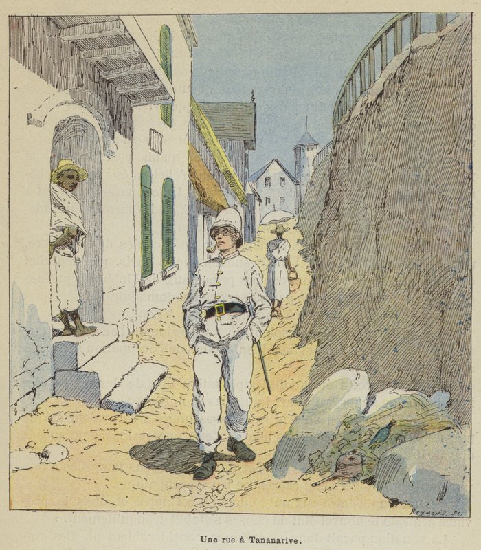 Una strada a Tananarive da after Louis Charles Bombled