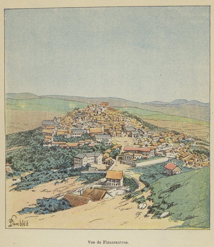 Veduta di Fianarantroa da after Louis Charles Bombled