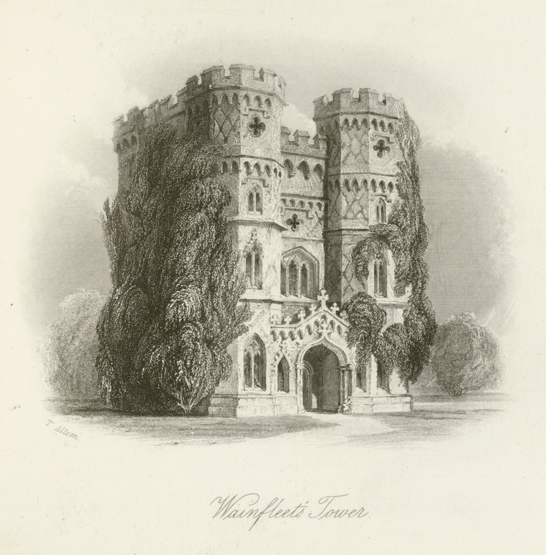 Torre di Wainfleet da after Thomas Allom